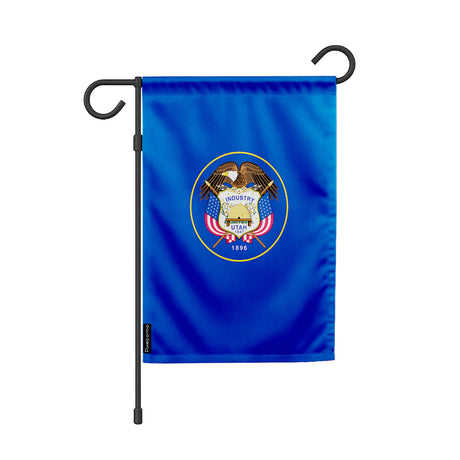 Drapeau de jardin utah en polyester résistant horizontal