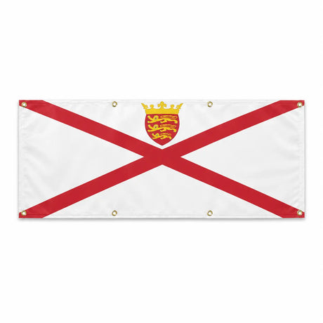 Grand drapeau jersey en polyester avec œillets résistants