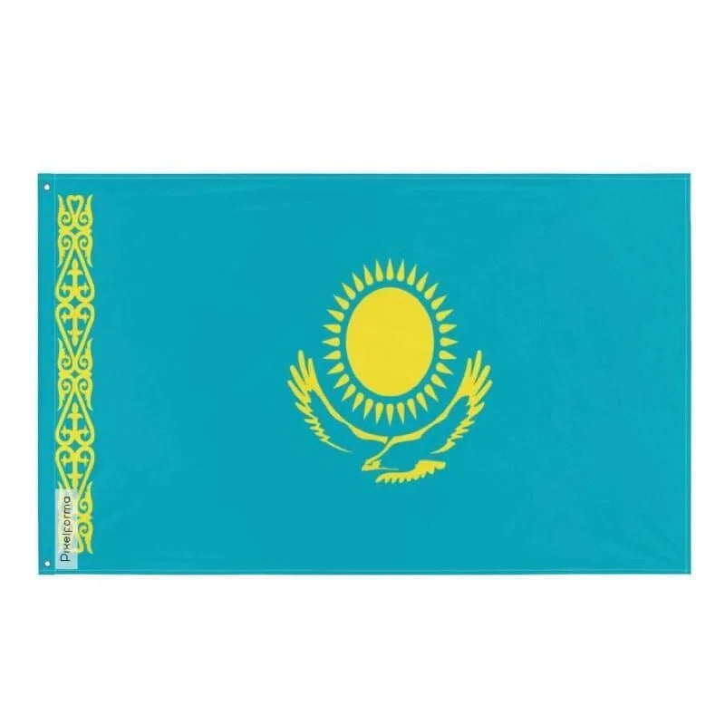 Drapeau de kazakhstan polyester résistant plusieurs modèles