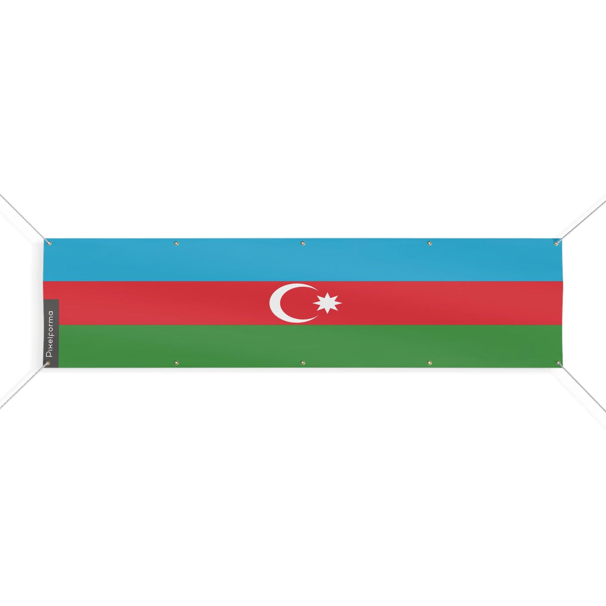 Bandera de Azerbaiyán 10 ojales en varios tamaños