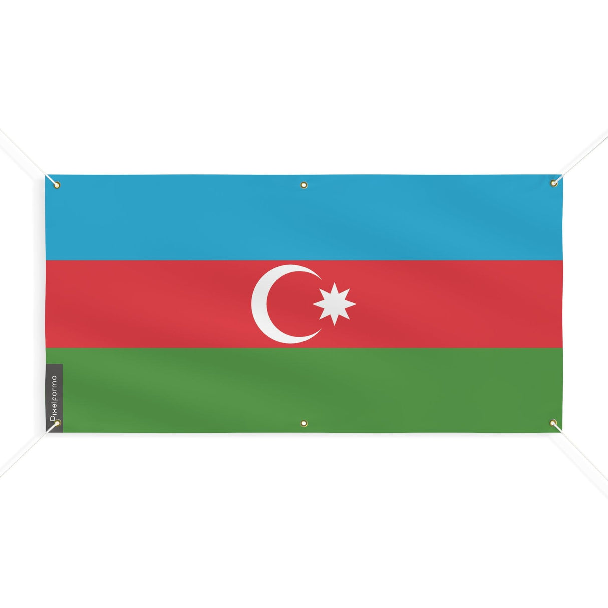 Drapeau de l'Azerbaïdjan 6 Oeillets en plusieurs tailles - Pixelforma