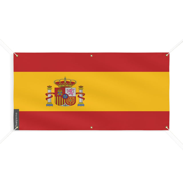 Drapeau de l'Espagne 6 Oeillets en plusieurs tailles - Pixelforma