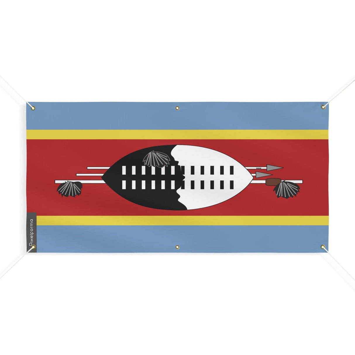 Drapeau de l'Eswatini 6 Oeillets en plusieurs tailles - Pixelforma