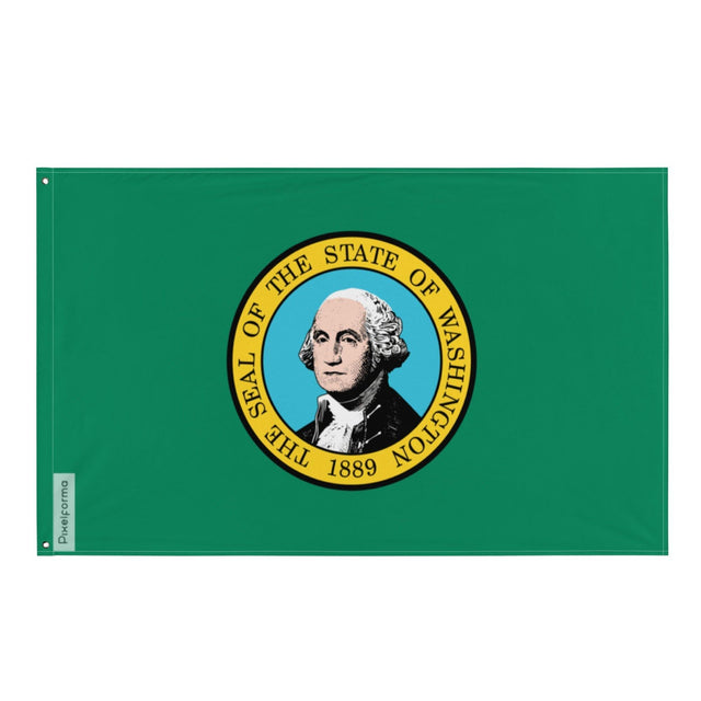 Drapeau de l'État de Washington en plusieurs tailles 100 % polyester Imprimer avec Double ourlet - Pixelforma