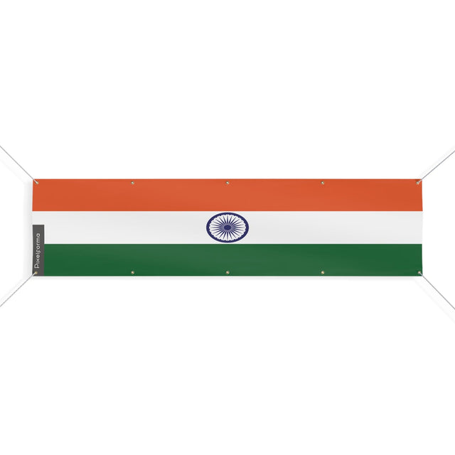 Drapeau de l'Inde 10 Oeillets en plusieurs tailles - Pixelforma