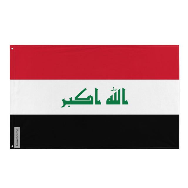 Drapeau de l'Irak en plusieurs tailles 100 % polyester Imprimer avec Double ourlet - Pixelforma