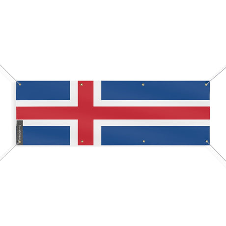 Drapeau de l'Islande 8 Oeillets en plusieurs tailles - Pixelforma