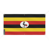 Drapeau de l'Ouganda 6 Oeillets en plusieurs tailles - Pixelforma