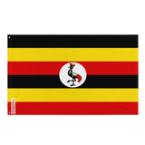 Drapeau de l'Ouganda en plusieurs tailles 100 % polyester Imprimer avec Double ourlet - Pixelforma