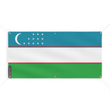 Drapeau de l'Ouzbékistan 6 Oeillets en plusieurs tailles - Pixelforma