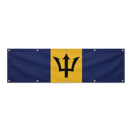 Drapeau de la Barbade grand format XL en polyester avec dix œillets
