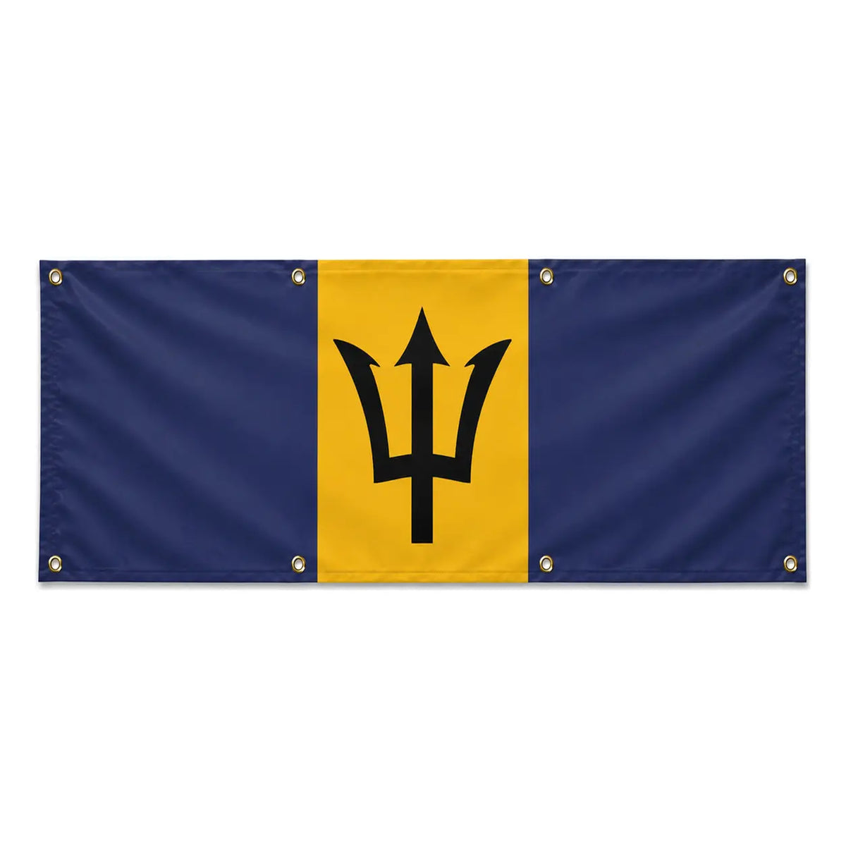 Drapeau barbade polyester résistant usage extérieur œillets