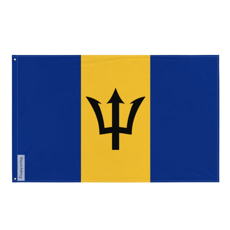 Barbados Flag in Multiple Sizes 100% Polyester Print with Double Hem - Pixelforma