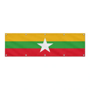 Drapeau de la Birmanie grand format XL en polyester avec dix œillets