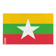 Flag of Burma in Multiple Sizes 100% Polyester Print with Double Hem - Pixelforma