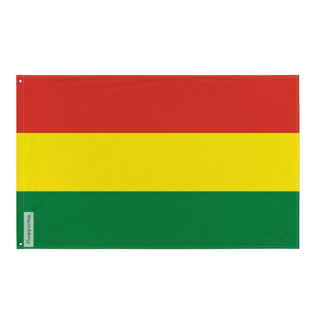 Bolivia Flag in Multiple Sizes 100% Polyester Print with Double Hem - Pixelforma
