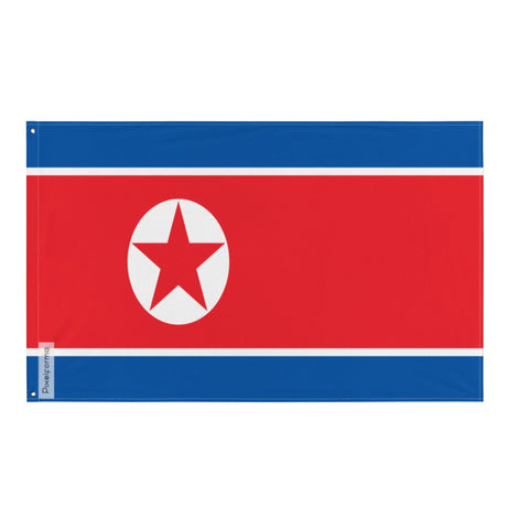 North Korea Flag in Multiple Sizes 100% Polyester Print with Double Hem - Pixelforma