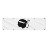 Drapeau de la Corse grand format XL en polyester avec dix œillets