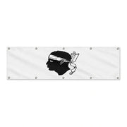 Drapeau de la Corse grand format XL en polyester avec dix œillets