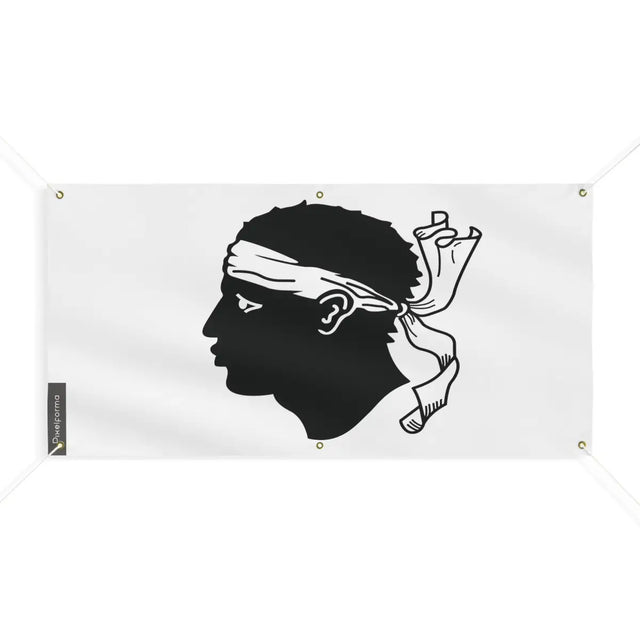 Drapeau de la corse 6 oeillets en plusieurs tailles (m) - pixelforma