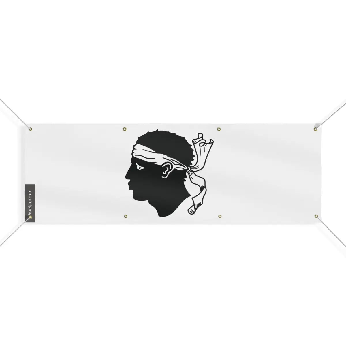 Drapeau de la corse 8 oeillets en plusieurs tailles (l) - pixelforma