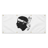 Drapeau corse polyester résistant usage extérieur durable