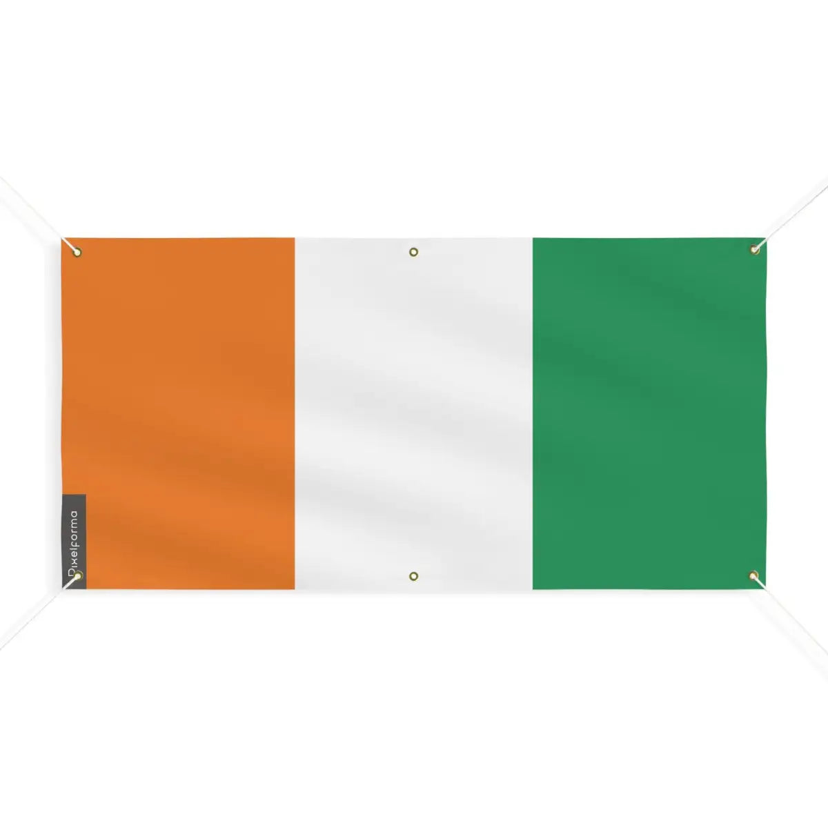 Drapeau de la Côte d'Ivoire 6 Oeillets en Plusieurs Tailles (M) - Pixelforma 