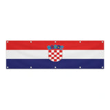 Drapeau de la Croatie grand format XL en polyester avec dix œillets