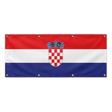 Drapeau croatie en polyester résistant avec œillets solides