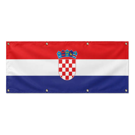 Drapeau croatie en polyester résistant avec œillets solides