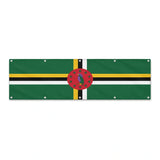 Drapeau de la Dominique grand format XL en polyester avec dix œillets