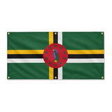 Drapeau dominique polyester résistant aux intempéries