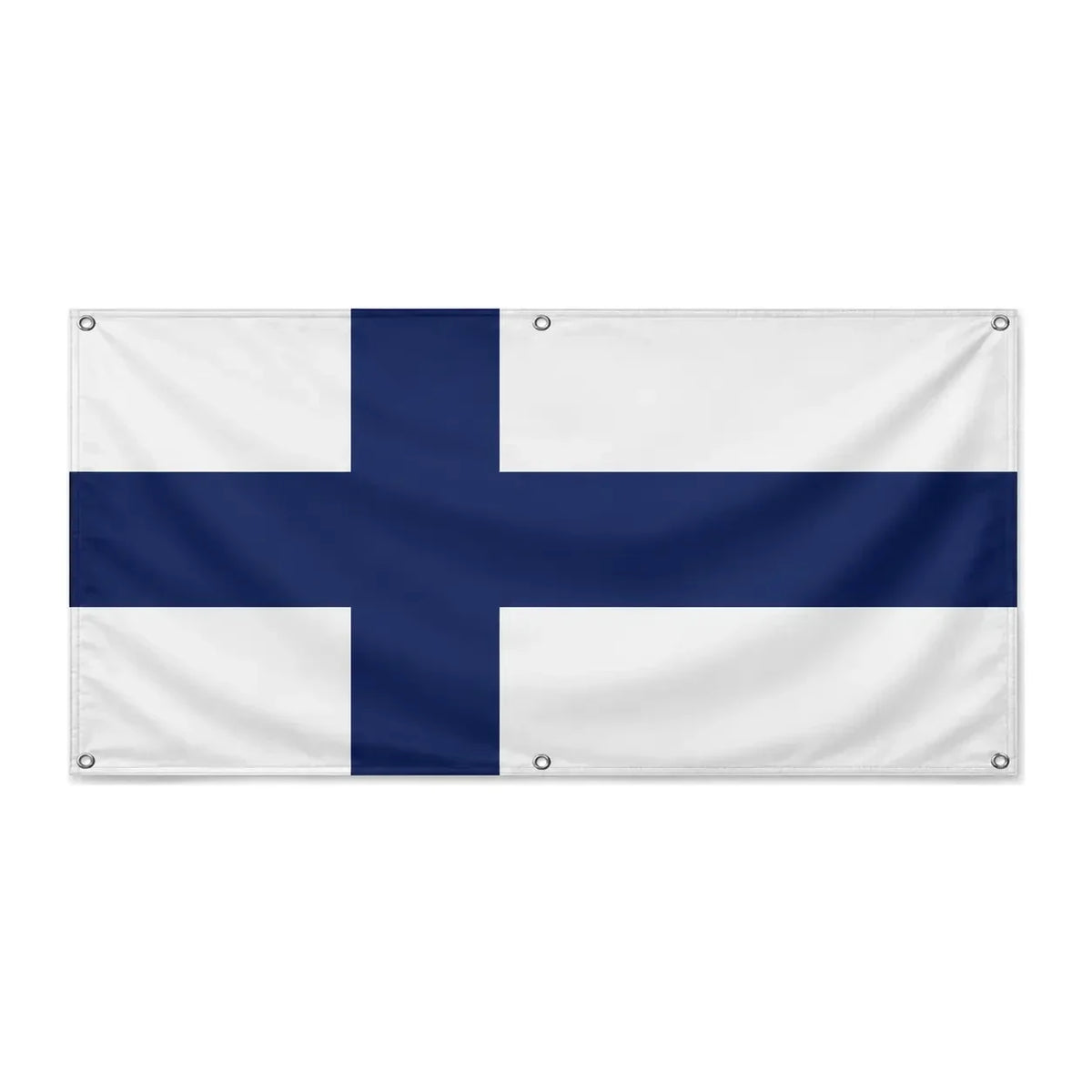 Drapeau finlande polyester résistant avec œillets robustes