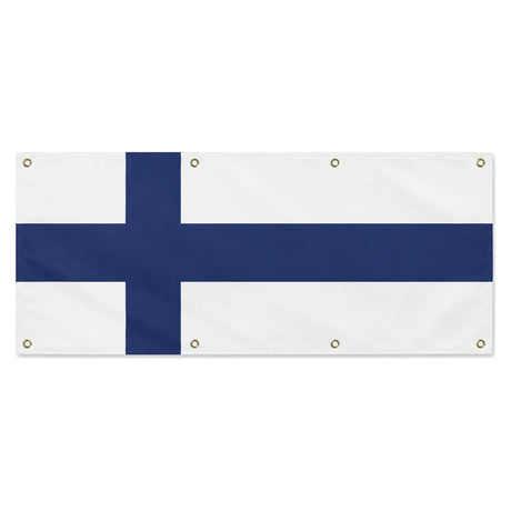 Drapeau finlande polyester résistant huit œillets extérieur