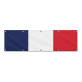 Drapeau de la France grand format XL en polyester avec dix œillets