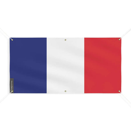 Drapeau de la france 6 oeillets en plusieurs tailles (m) - pixelforma