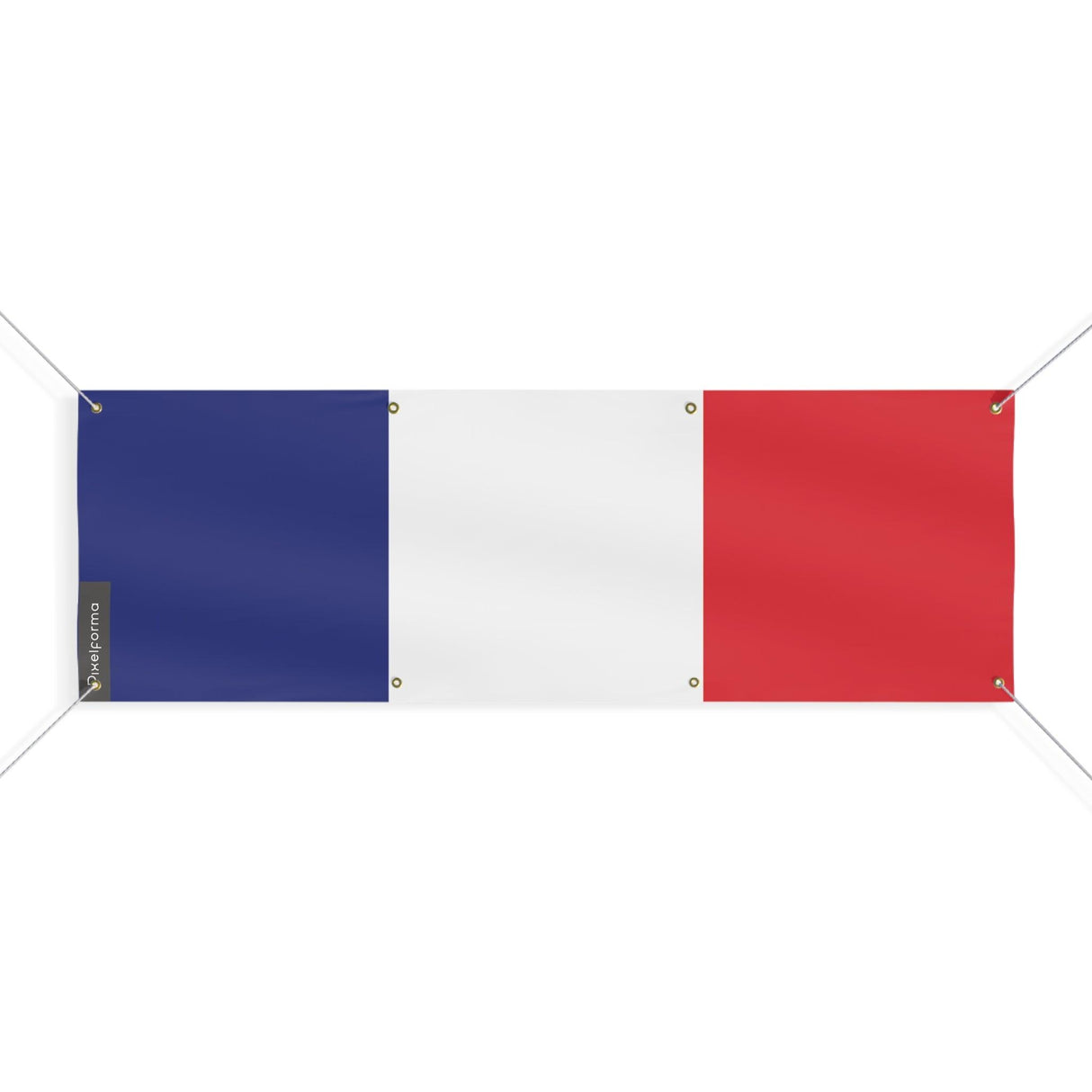 Drapeau de la France 8 Oeillets en plusieurs tailles - Pixelforma