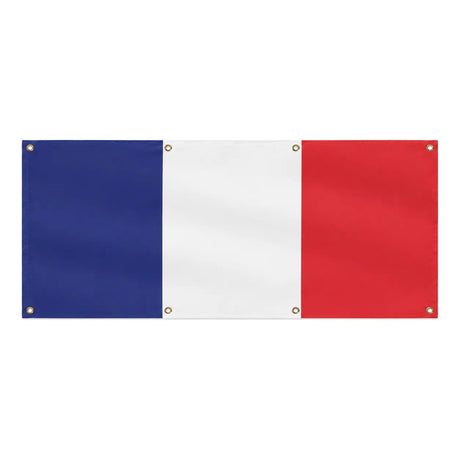 Drapeau france polyester résistant œillets usage extérieur