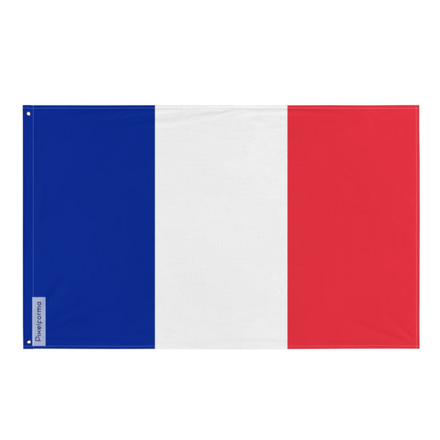 Flag of France in several sizes 100% polyester Print with Double hem - Pixelforma