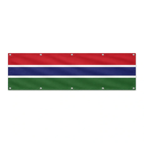 Drapeau de la Gambie grand format XL en polyester avec dix œillets