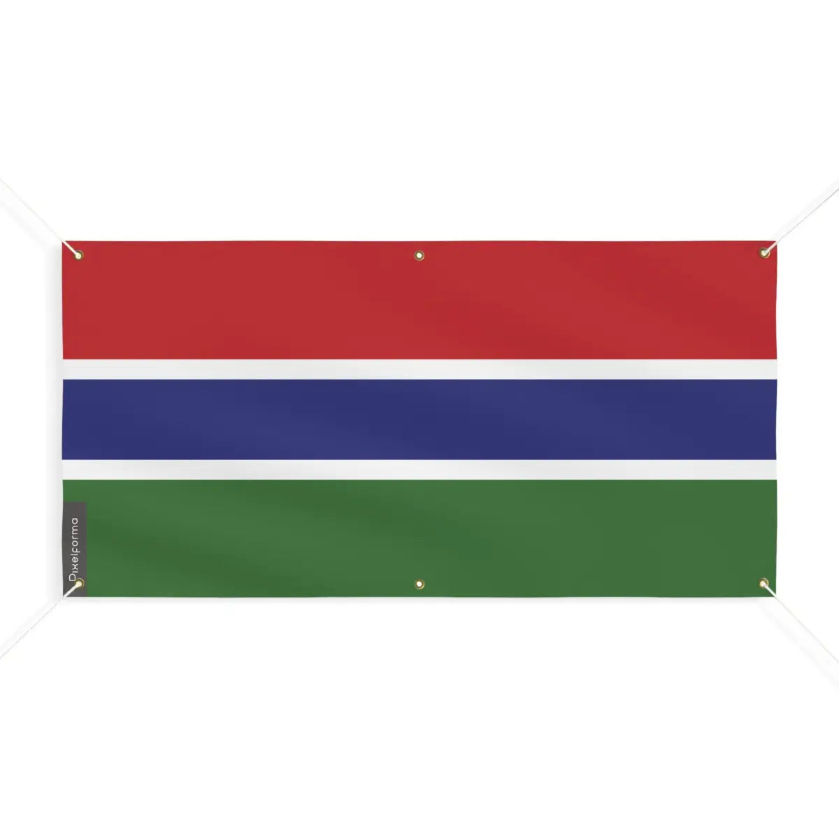 Drapeau de la gambie 6 oeillets en plusieurs tailles (m) - pixelforma