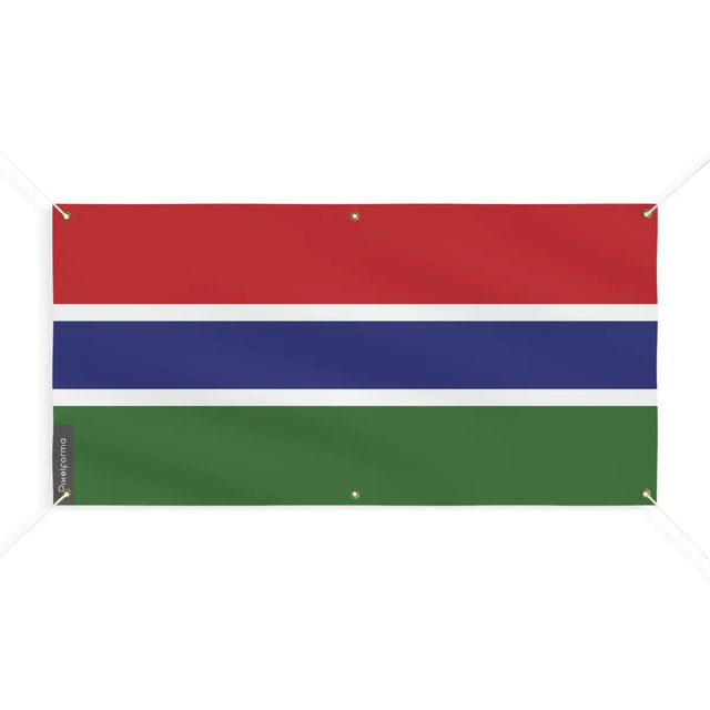 Drapeau de la gambie 6 oeillets en plusieurs tailles (m) - pixelforma