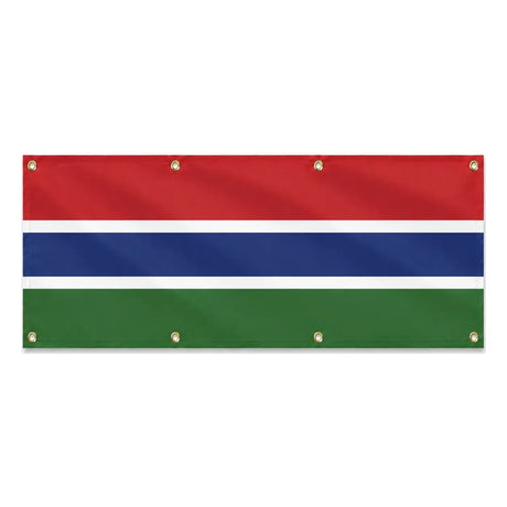 Grand drapeau gambie en polyester résistant aux intempéries