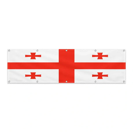 Drapeau de la Géorgie grand format XL en polyester avec dix œillets