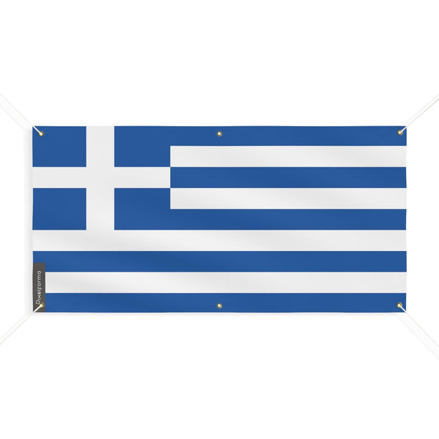 Drapeau de la Grèce 6 Oeillets en plusieurs tailles - Pixelforma