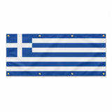 Drapeau grèce en polyester résistant avec huit œillets