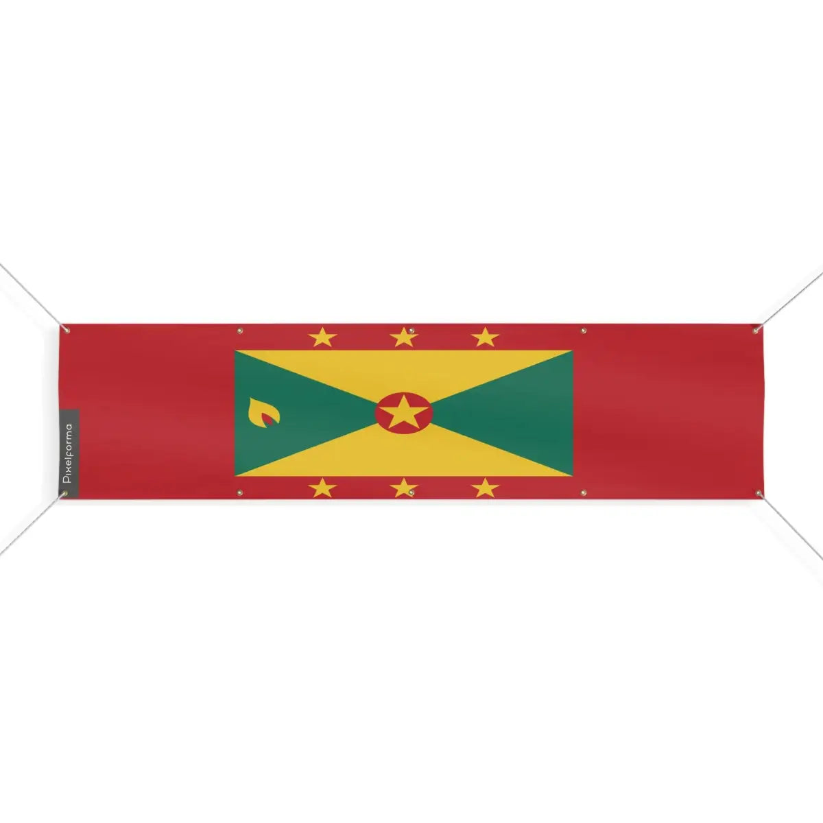 Drapeau de la Grenade 10 Oeillets en Plusieurs Tailles (XL) - Pixelforma 