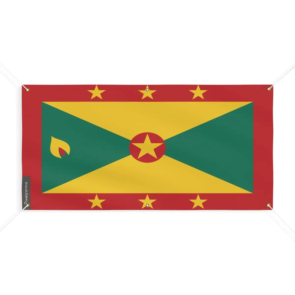 Drapeau de la grenade 6 oeillets en plusieurs tailles (m) - pixelforma