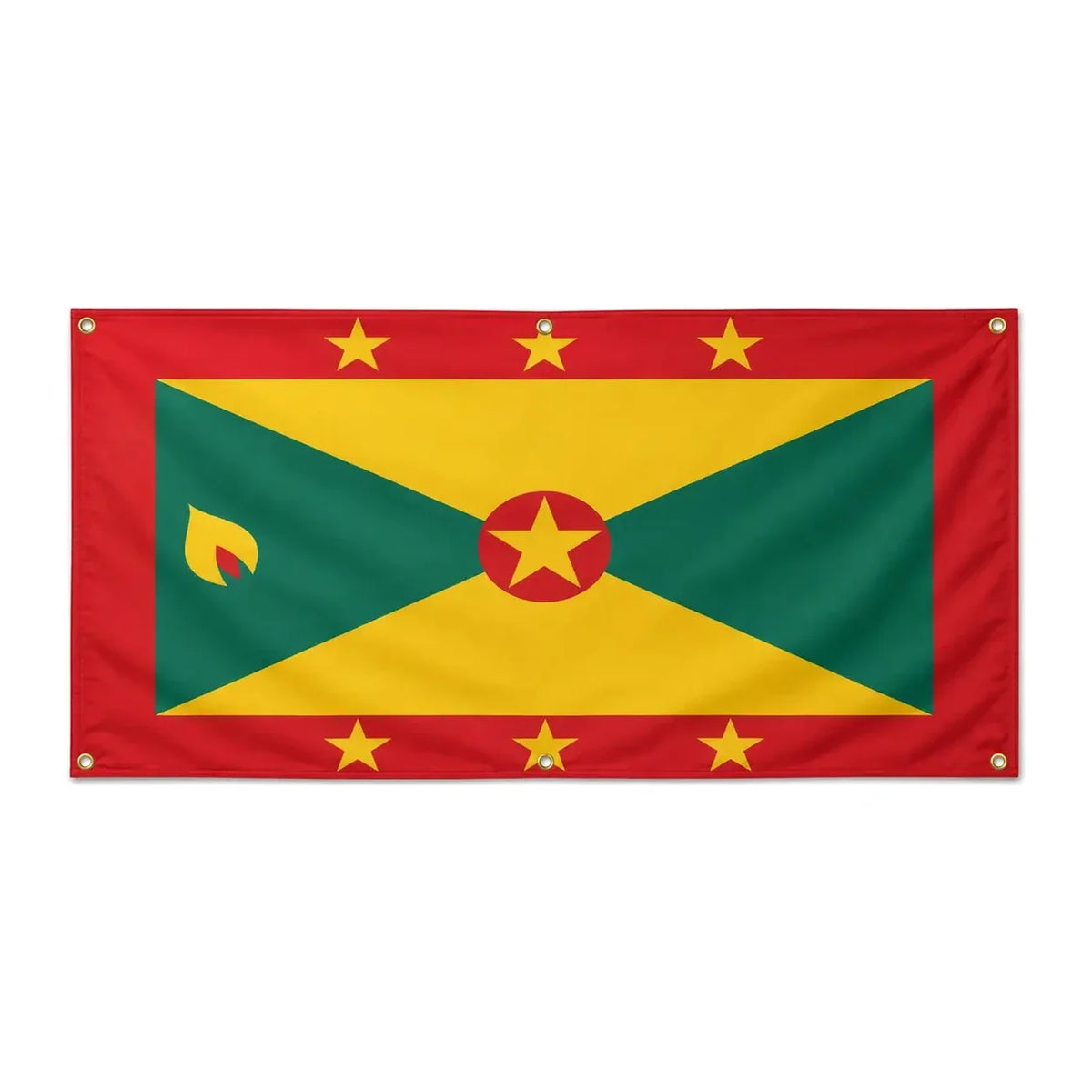 Drapeau grenade en polyester résistant avec œillets
