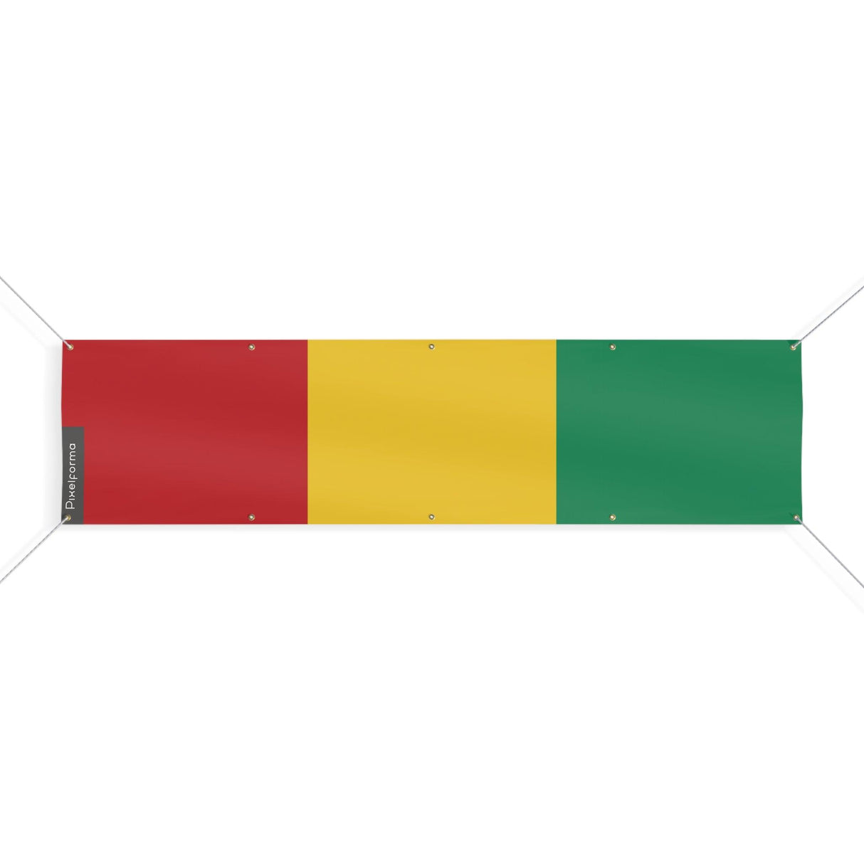 Drapeau de la Guinée 10 Oeillets en plusieurs tailles - Pixelforma